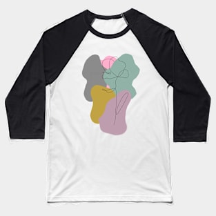 Abstract Flower Baseball T-Shirt